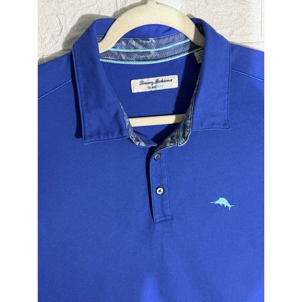 Tommy Bahama IslandZone Men’s XL Royal Blue Supima Cotton Polo Shirt - Picture 3 of 8